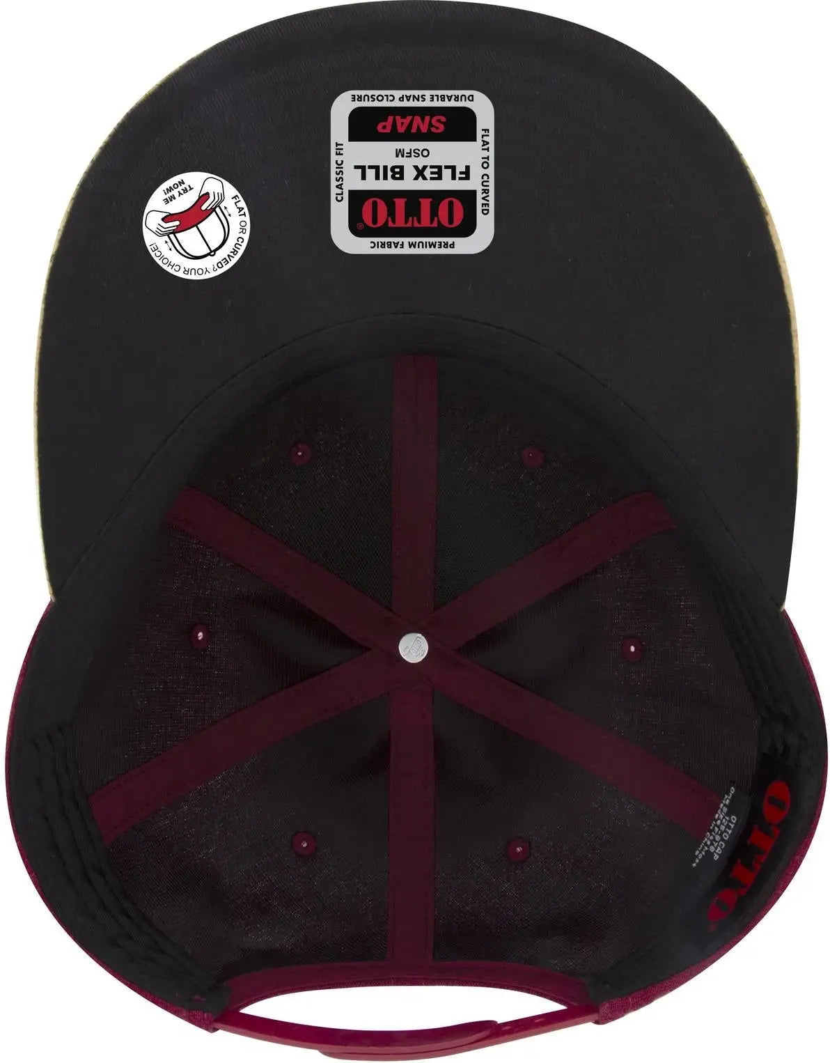 Otto 125-978 ?Otto Snap’ 6 Panel Pro Style Snapback Cap - Bg Mrn/crk/bg Mrn - 1/2’’ - 7 5/8’’