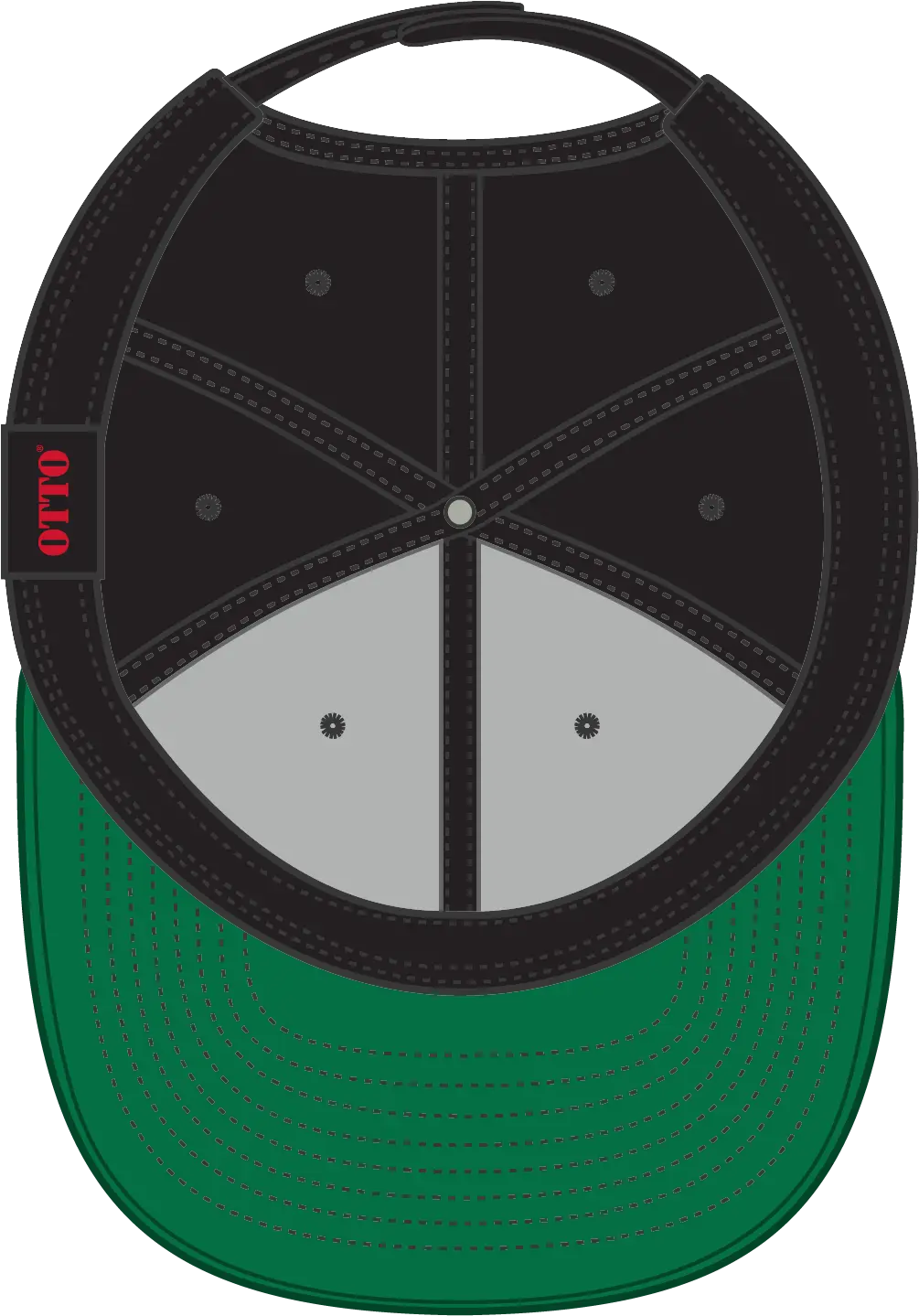 Otto 125-978 ?Otto Snap’ 6 Panel Pro Style Snapback Cap - Black - 1/2’’ - 7 5/8’’