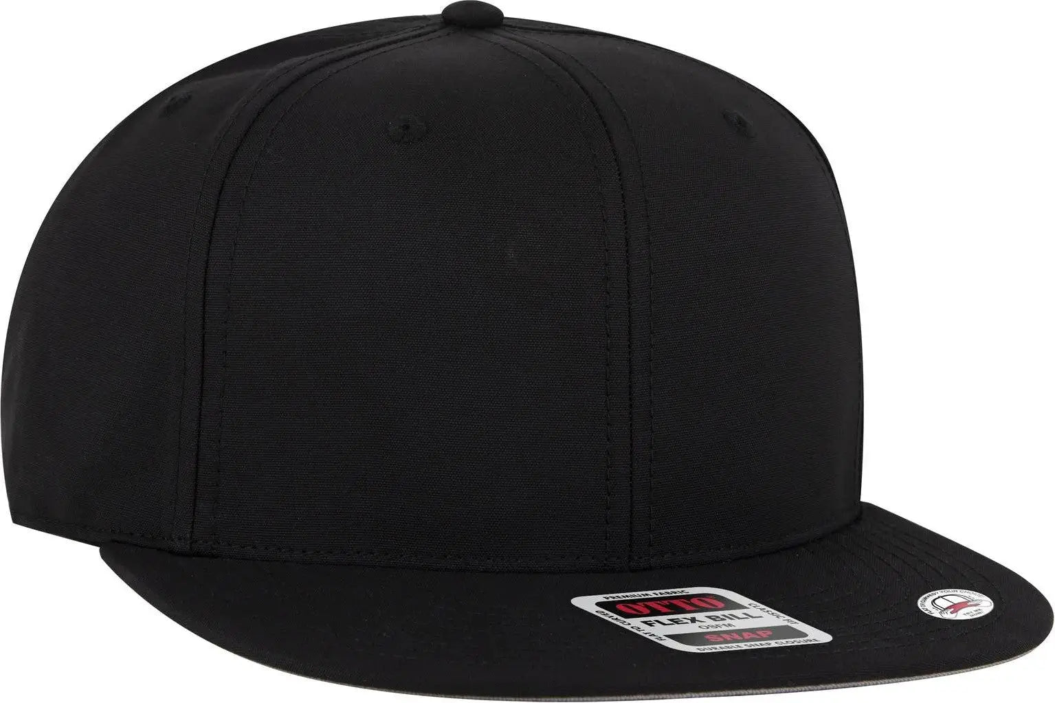 Otto 125-978 ?Otto Snap’ 6 Panel Pro Style Snapback Cap - Black - 1/2’’ - 7 5/8’’
