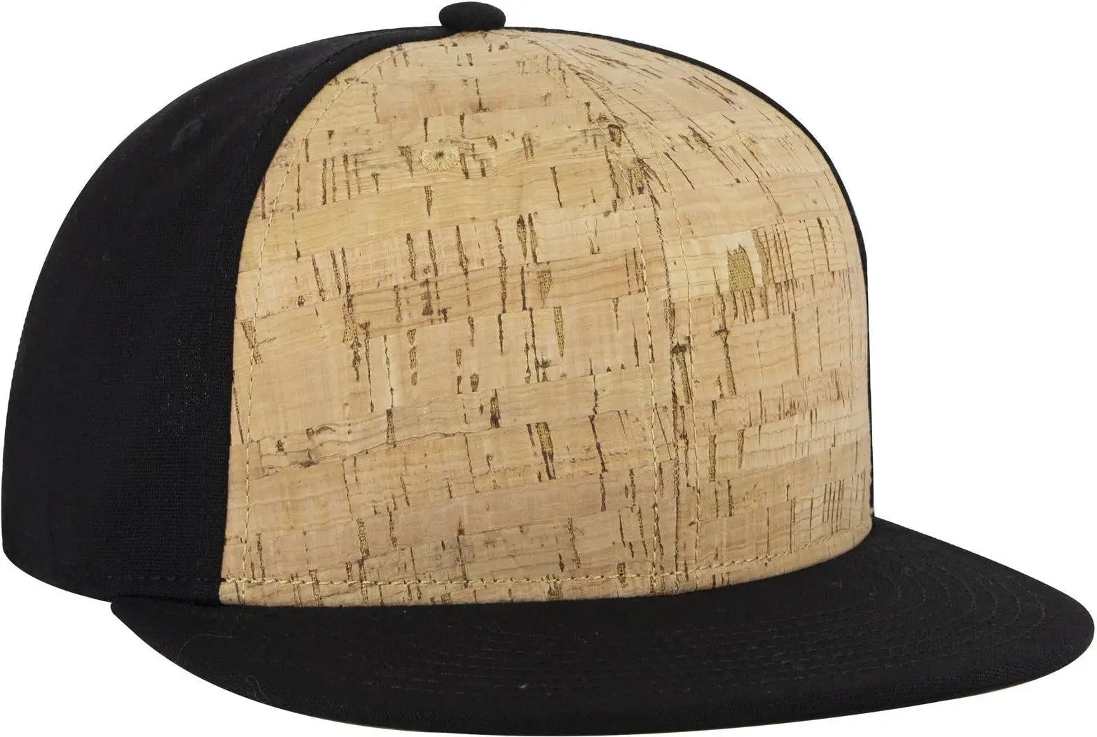 Otto 125-978 ?Otto Snap’ 6 Panel Pro Style Snapback Cap - Blk/cork/blk - 1/2’’ - 7 5/8’’