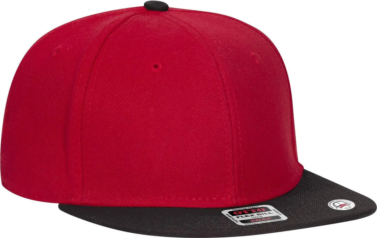 Otto 125-978 ?Otto Snap’ 6 Panel Pro Style Snapback Cap - Blk/red/red - 1/2’’ - 7 5/8’’