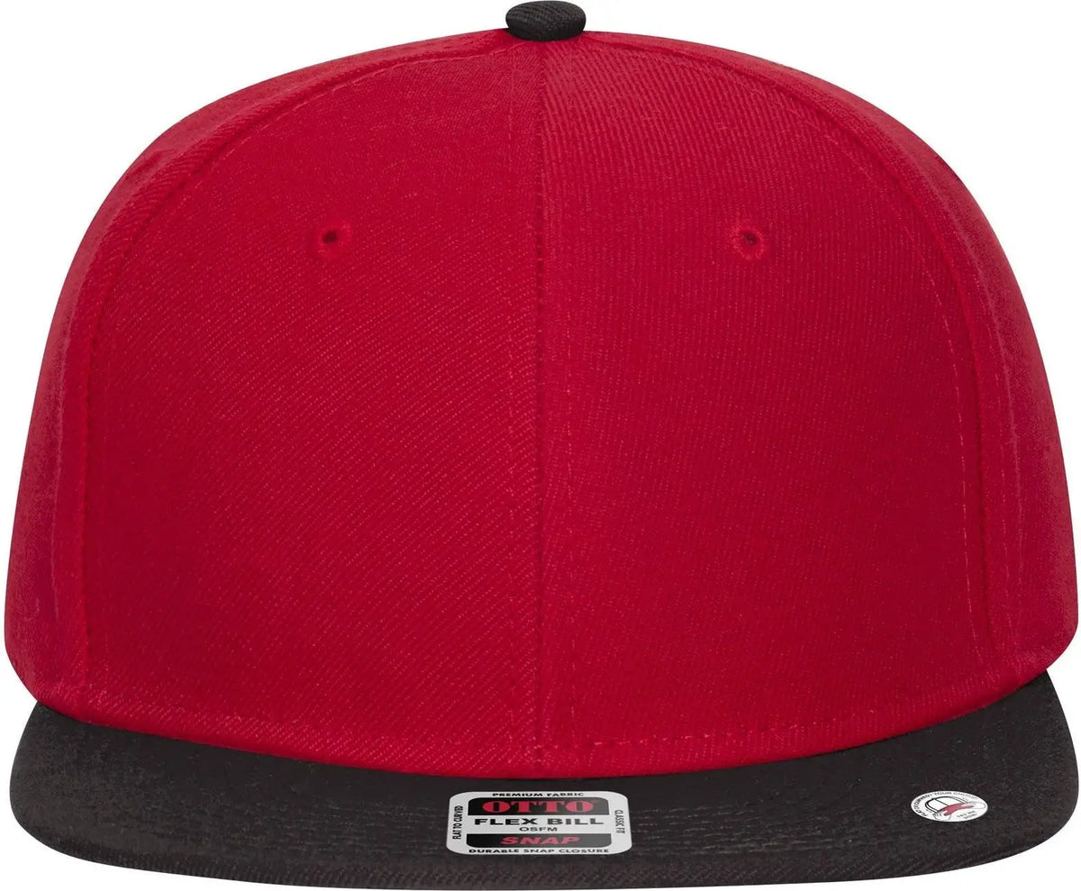 Otto 125-978 ?Otto Snap’ 6 Panel Pro Style Snapback Cap - Blk/red/red - 1/2’’ - 7 5/8’’