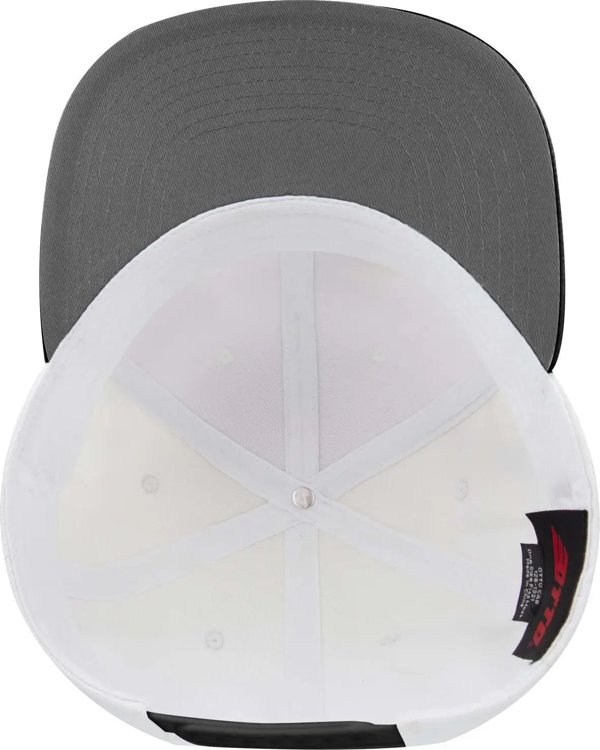 Otto 125-978 ?Otto Snap’ 6 Panel Pro Style Snapback Cap - Blk/wht/wht - 1/2’’ - 7 5/8’’