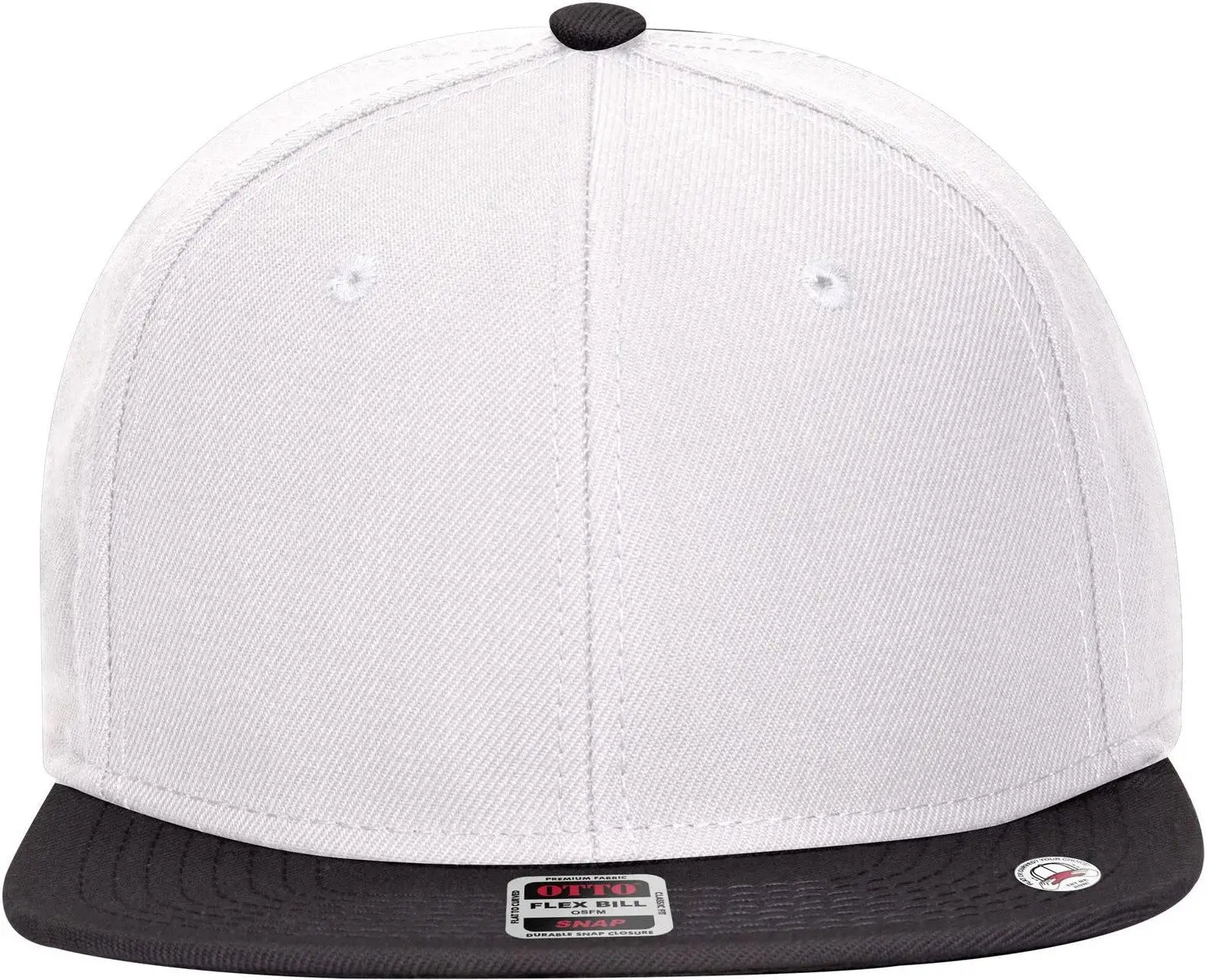 Otto 125-978 ?Otto Snap’ 6 Panel Pro Style Snapback Cap - Blk/wht/wht - 1/2’’ - 7 5/8’’