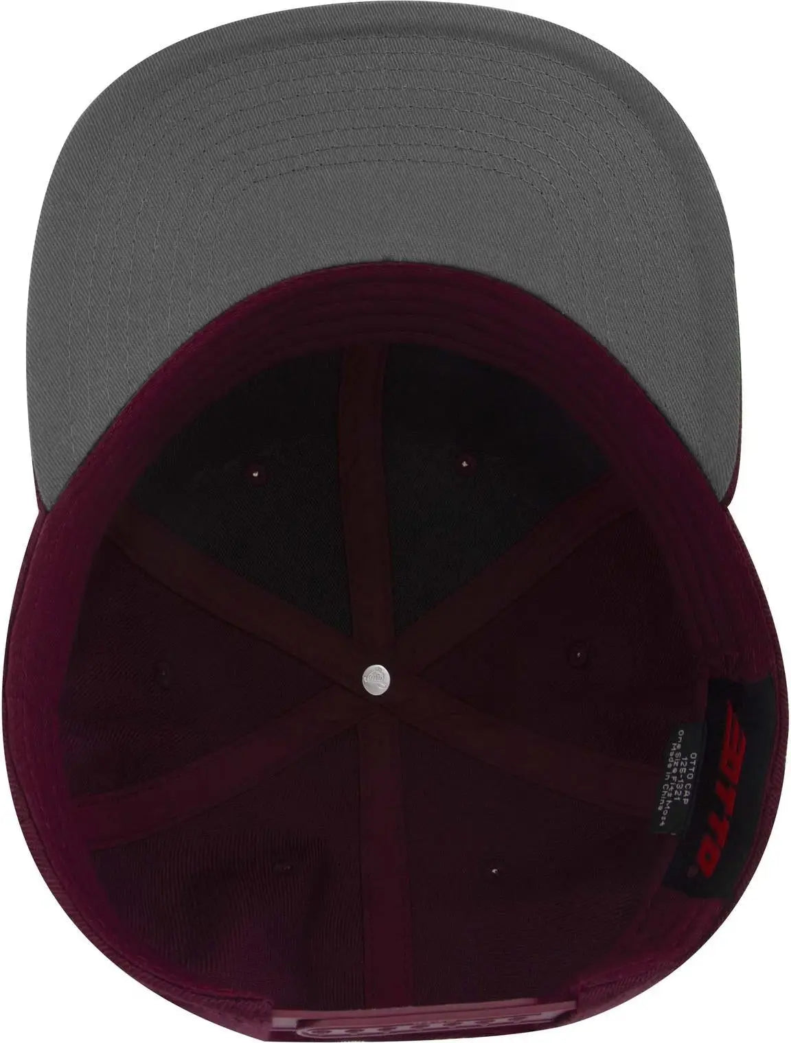 Otto 125-978 ?Otto Snap’ 6 Panel Pro Style Snapback Cap - Burg. Marn - 1/2’’ - 7 5/8’’