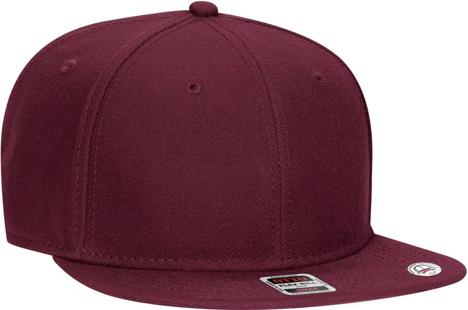 Otto 125-978 ?Otto Snap’ 6 Panel Pro Style Snapback Cap - Burg. Marn - 1/2’’ - 7 5/8’’