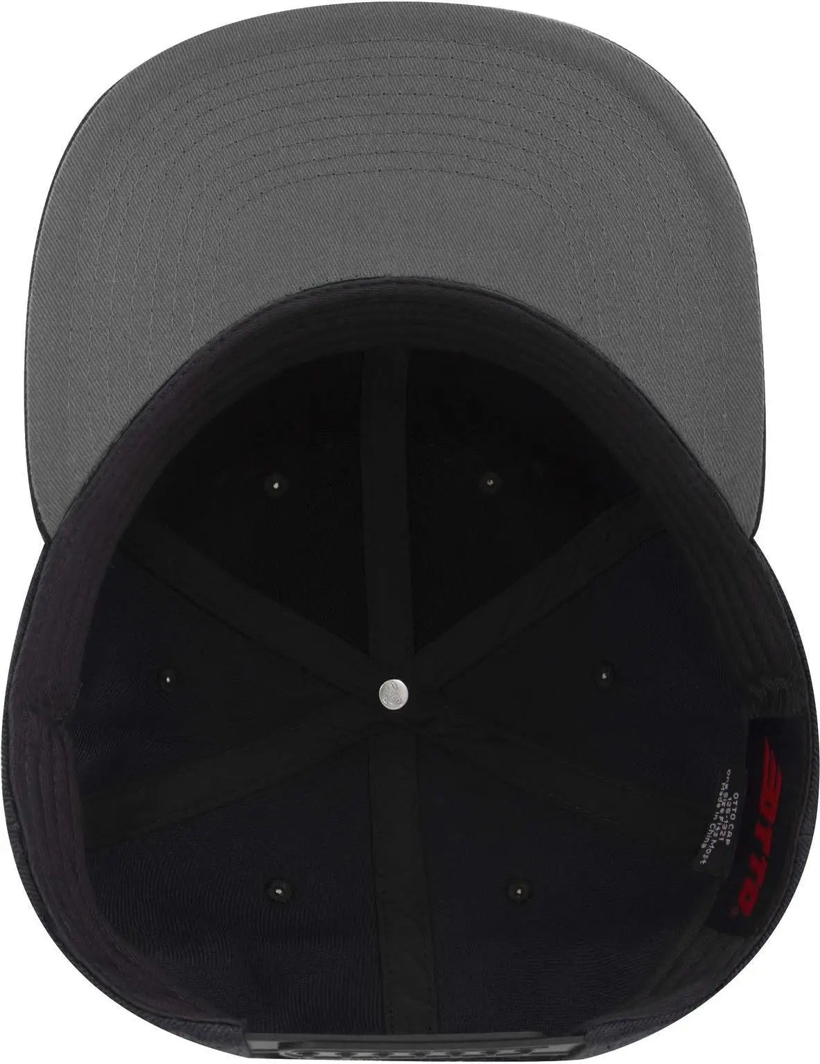 Otto 125-978 ?Otto Snap’ 6 Panel Pro Style Snapback Cap - Ch. Gry/blk/blk - 1/2’’ - 7 5/8’’