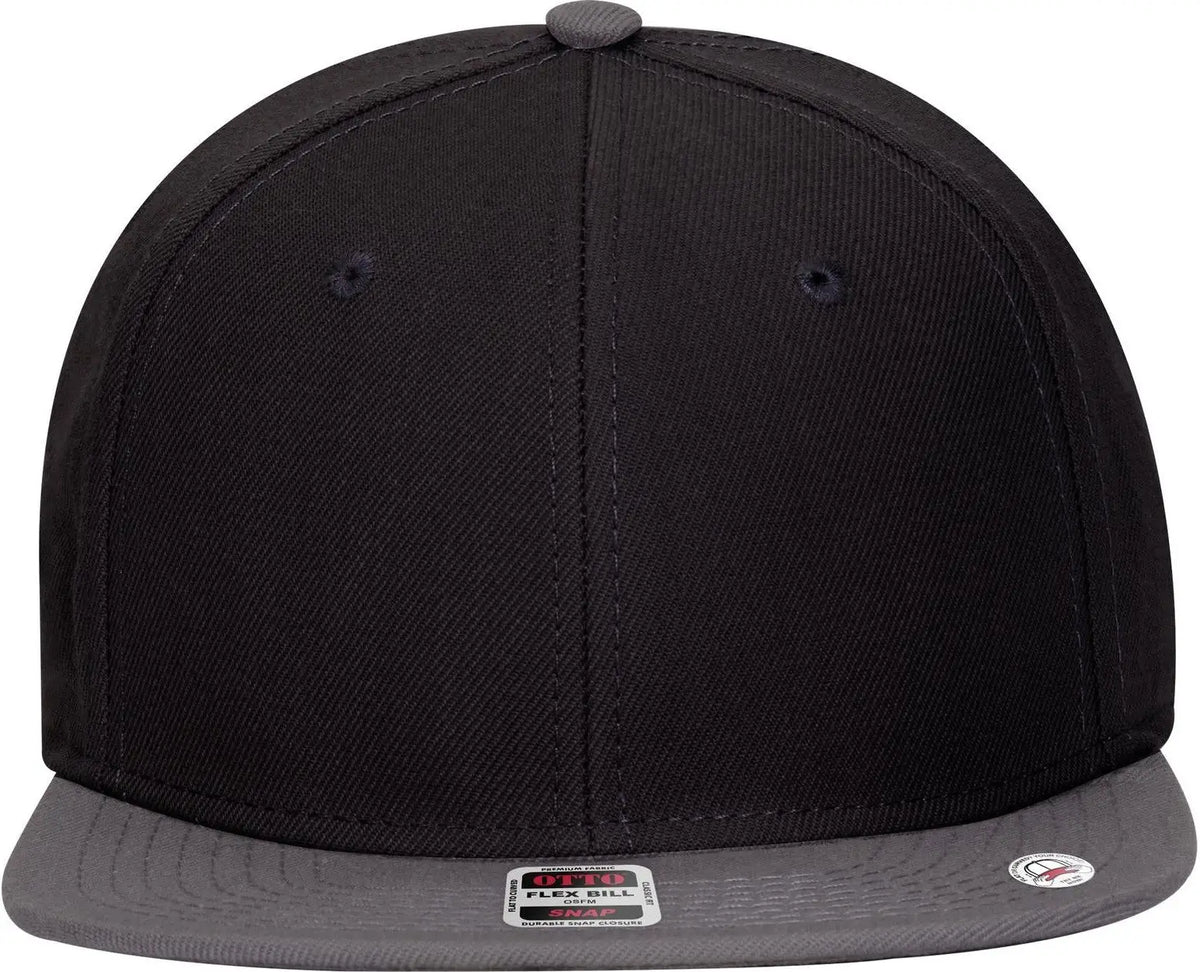 Otto 125-978 ?Otto Snap’ 6 Panel Pro Style Snapback Cap - Ch. Gry/blk/blk - 1/2’’ - 7 5/8’’