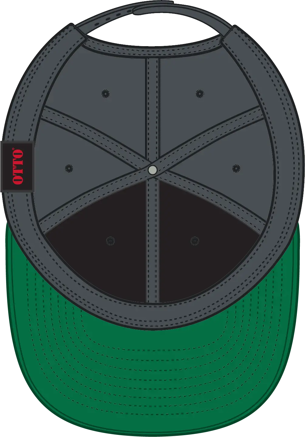 Otto 125-978 ?Otto Snap’ 6 Panel Pro Style Snapback Cap - Char. Gray - 1/2’’ - 7 5/8’’