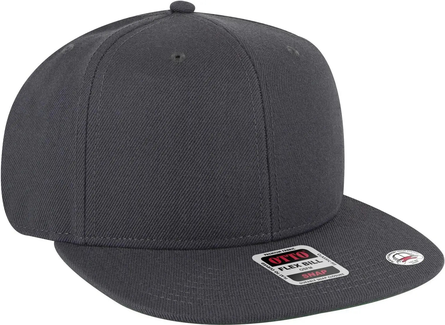 Otto 125-978 ?Otto Snap’ 6 Panel Pro Style Snapback Cap - Char. Gray - 1/2’’ - 7 5/8’’