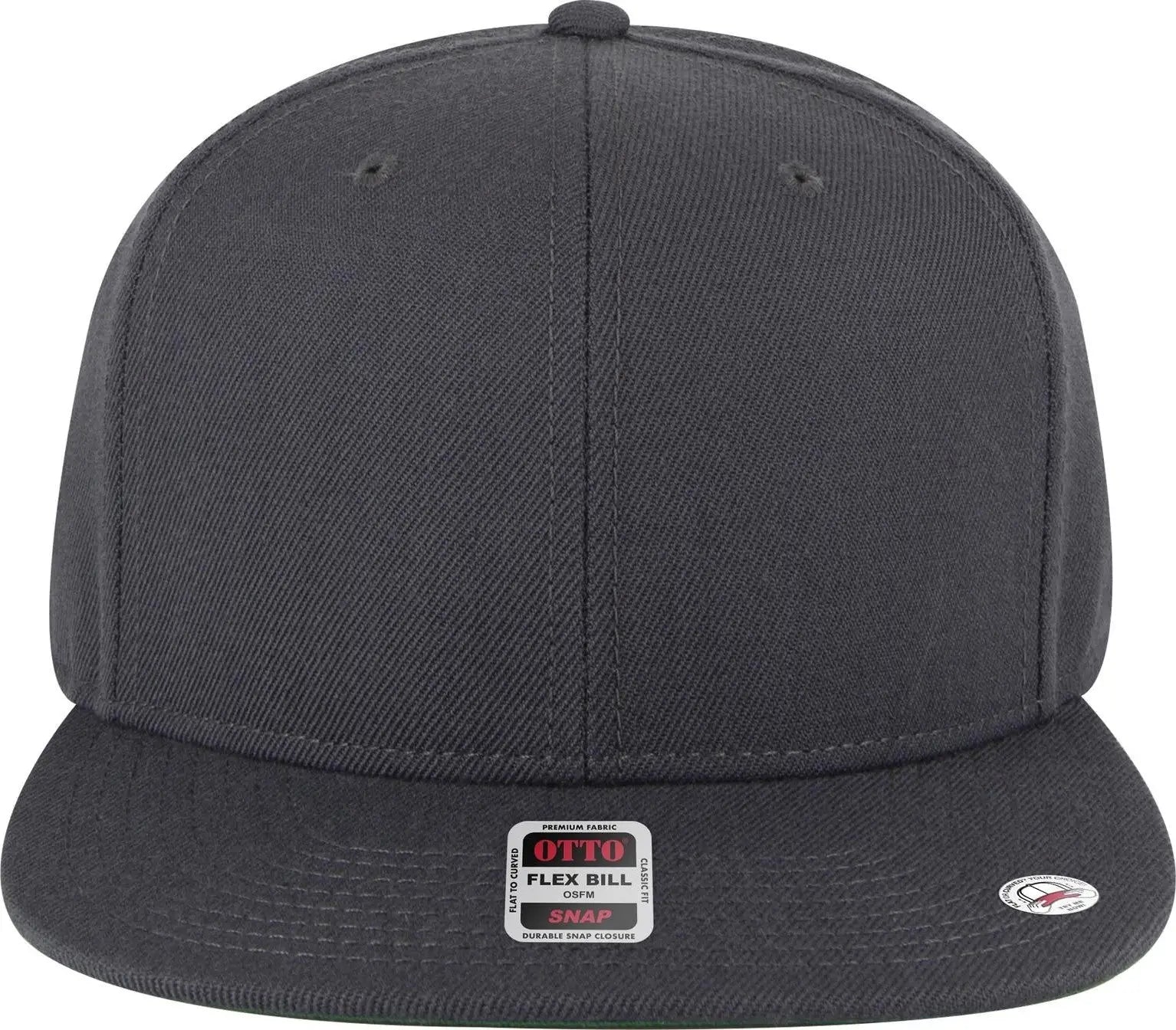 Otto 125-978 ?Otto Snap’ 6 Panel Pro Style Snapback Cap - Char. Gray - 1/2’’ - 7 5/8’’