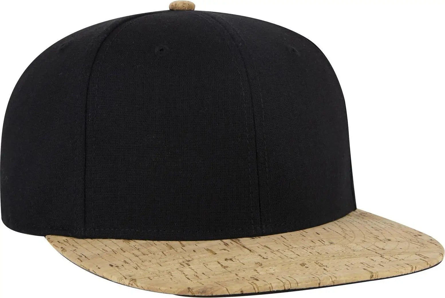 Otto 125-978 ?Otto Snap’ 6 Panel Pro Style Snapback Cap - Cork/blk - 1/2’’ - 7 5/8’’