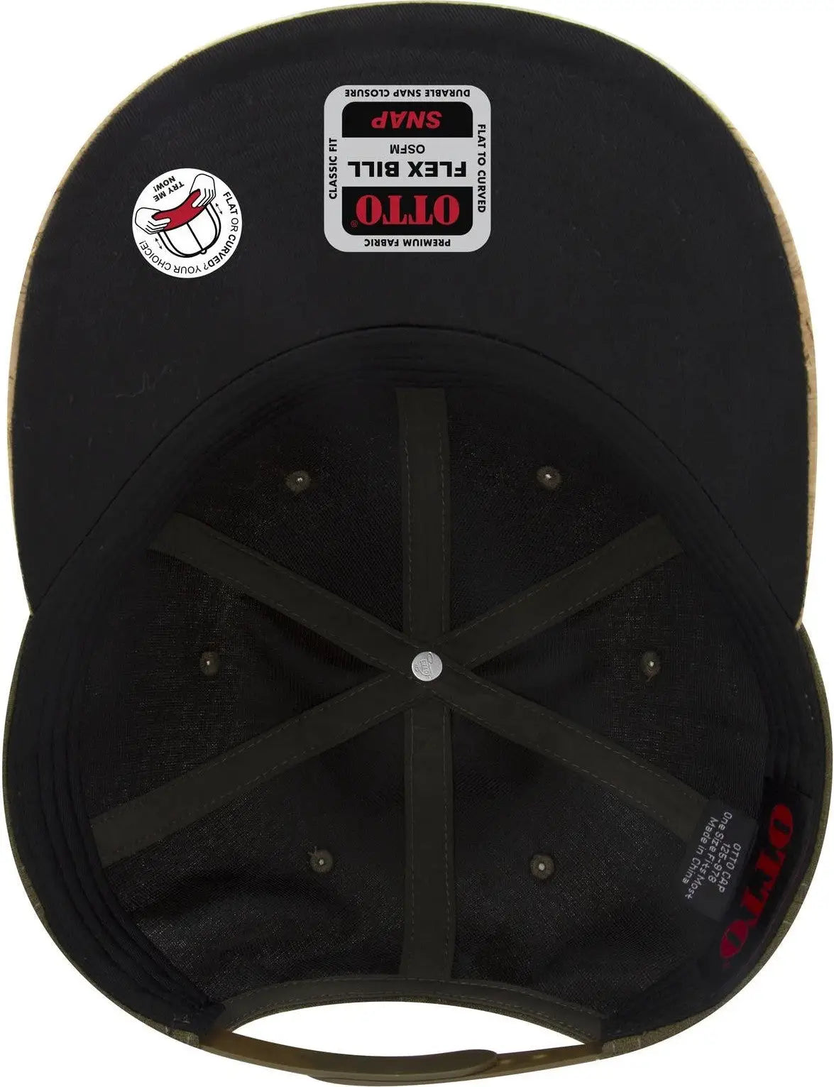 Otto 125-978 ?Otto Snap’ 6 Panel Pro Style Snapback Cap - Cork/ml Grn - 1/2’’ - 7 5/8’’