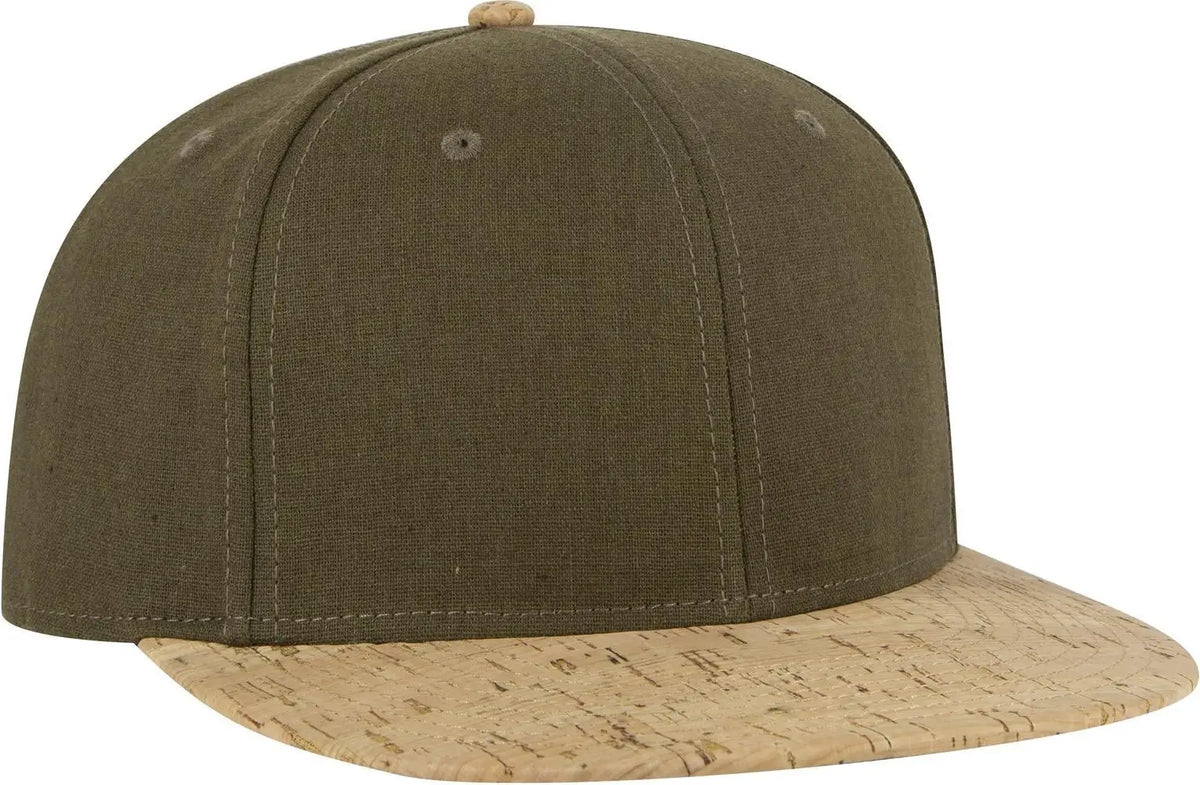 Otto 125-978 ?Otto Snap’ 6 Panel Pro Style Snapback Cap - Cork/ml Grn - 1/2’’ - 7 5/8’’