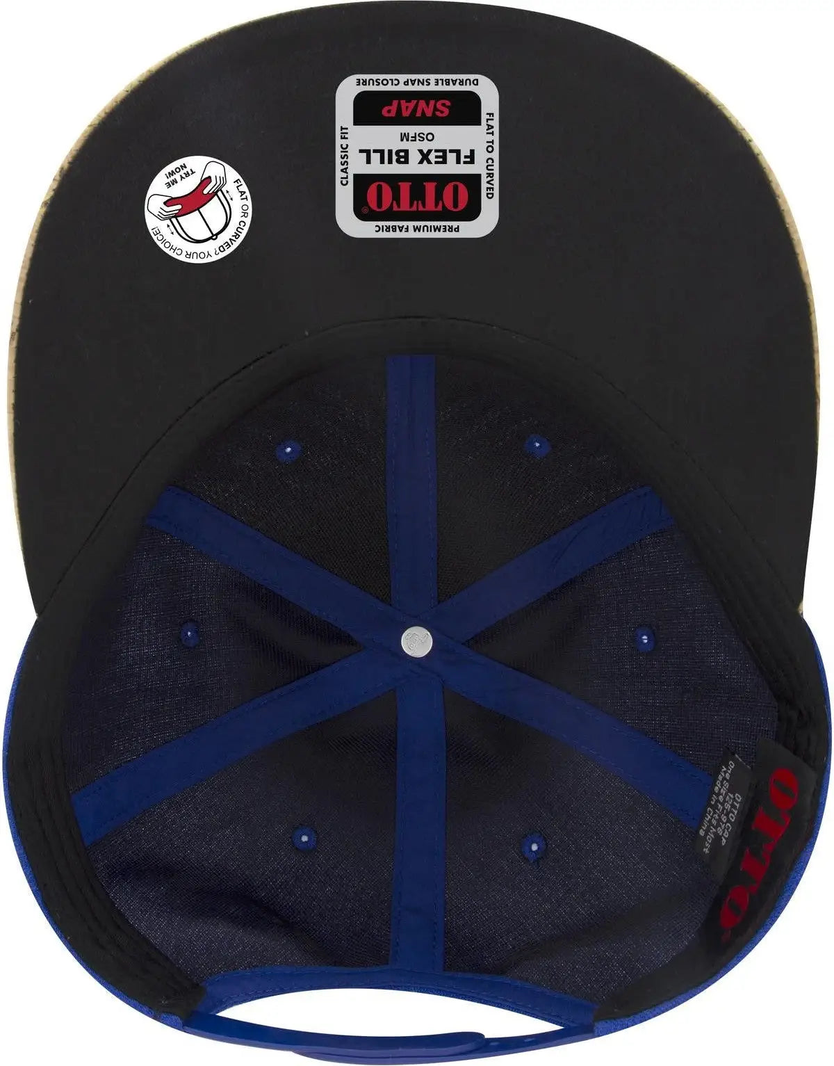 Otto 125-978 ?Otto Snap’ 6 Panel Pro Style Snapback Cap - Cork/ryl - 1/2’’ - 7 5/8’’