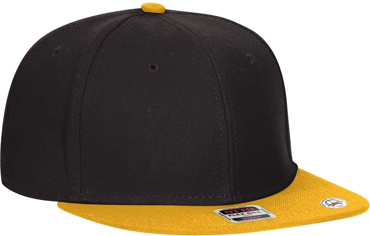 Otto 125-978 ?Otto Snap’ 6 Panel Pro Style Snapback Cap - Gld/blk/blk - 1/2’’ - 7 5/8’’