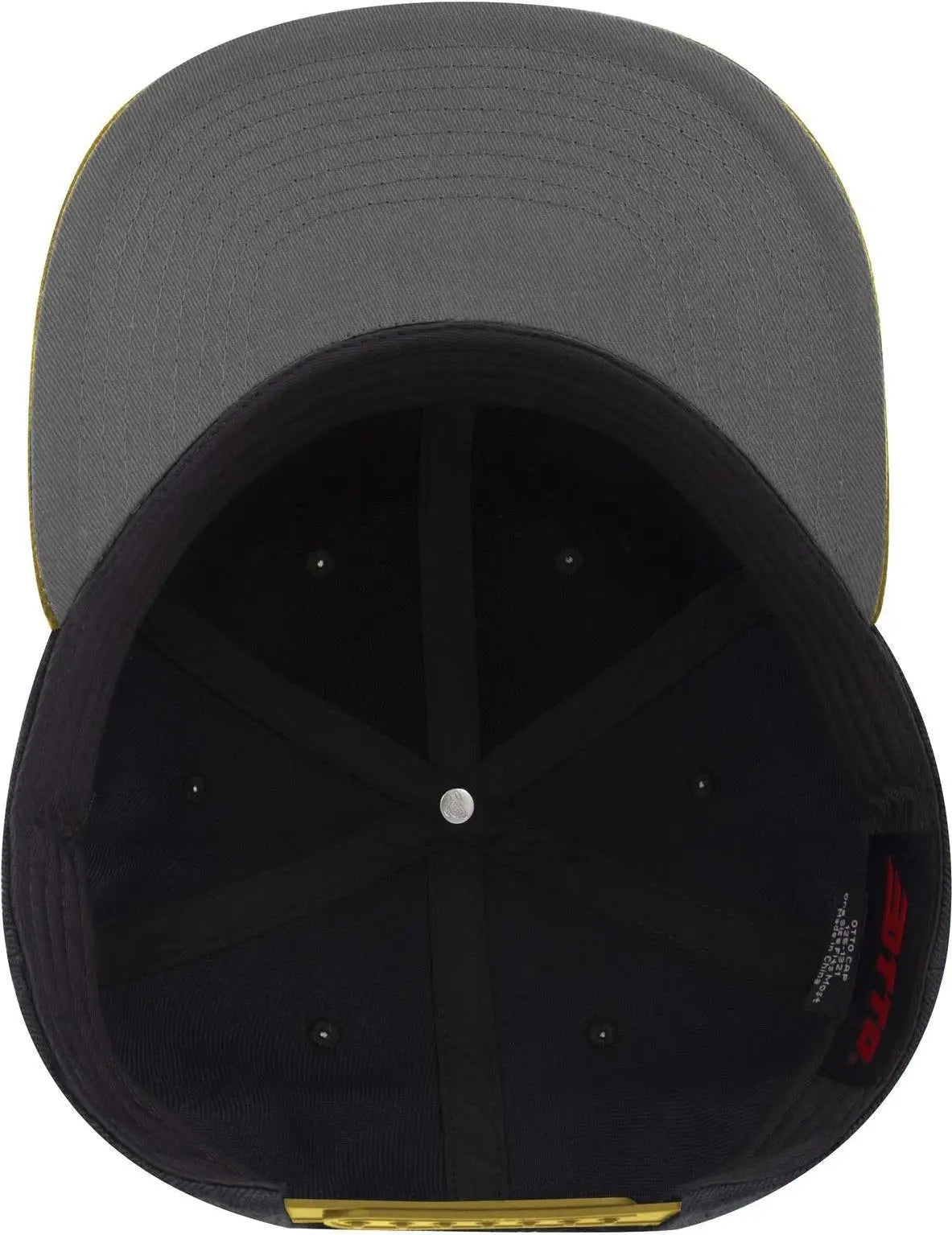 Otto 125-978 ?Otto Snap’ 6 Panel Pro Style Snapback Cap - Gld/blk/blk - 1/2’’ - 7 5/8’’