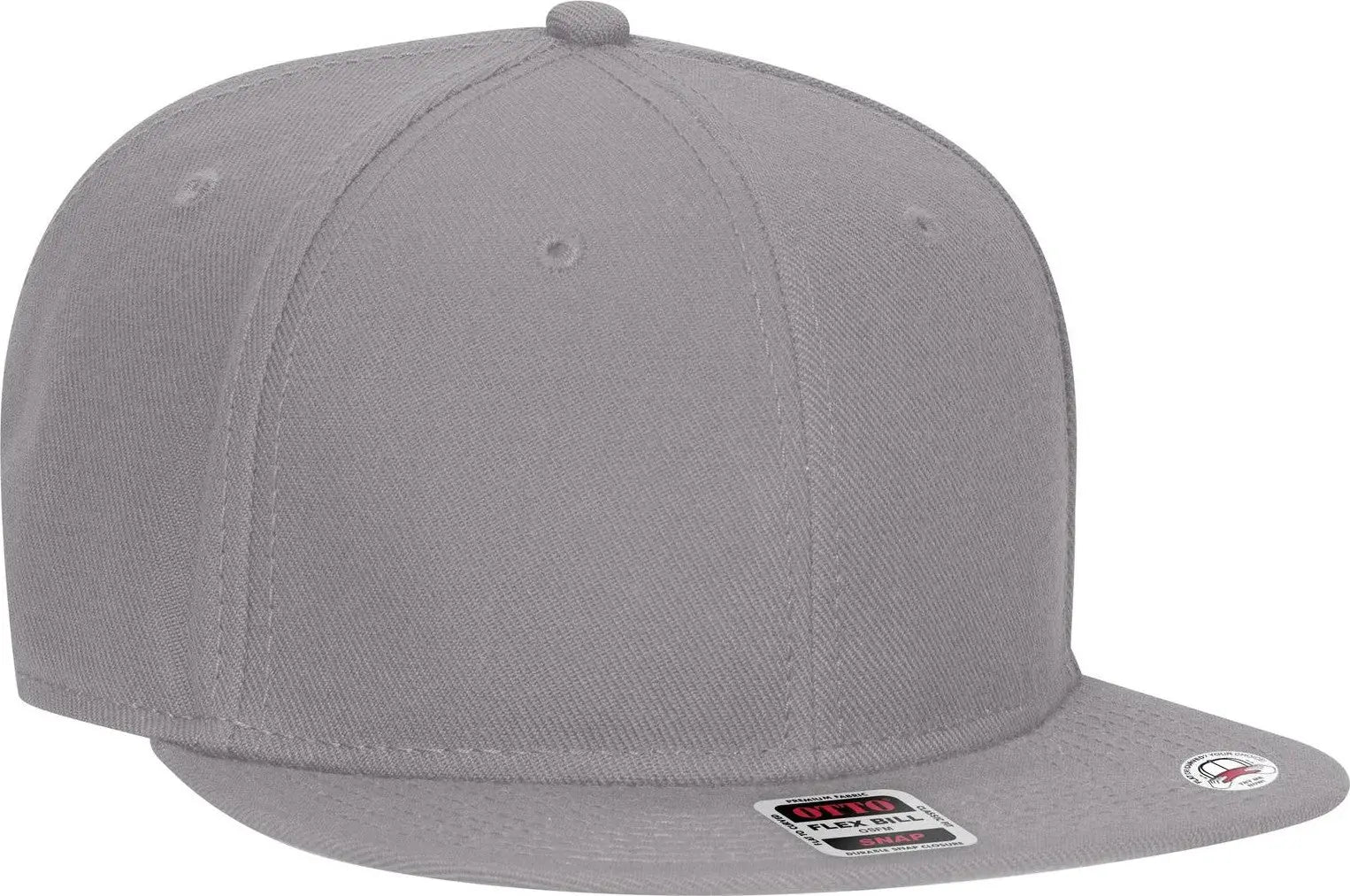 Otto 125-978 ?Otto Snap’ 6 Panel Pro Style Snapback Cap - Gray - 1/2’’ - 7 5/8’’