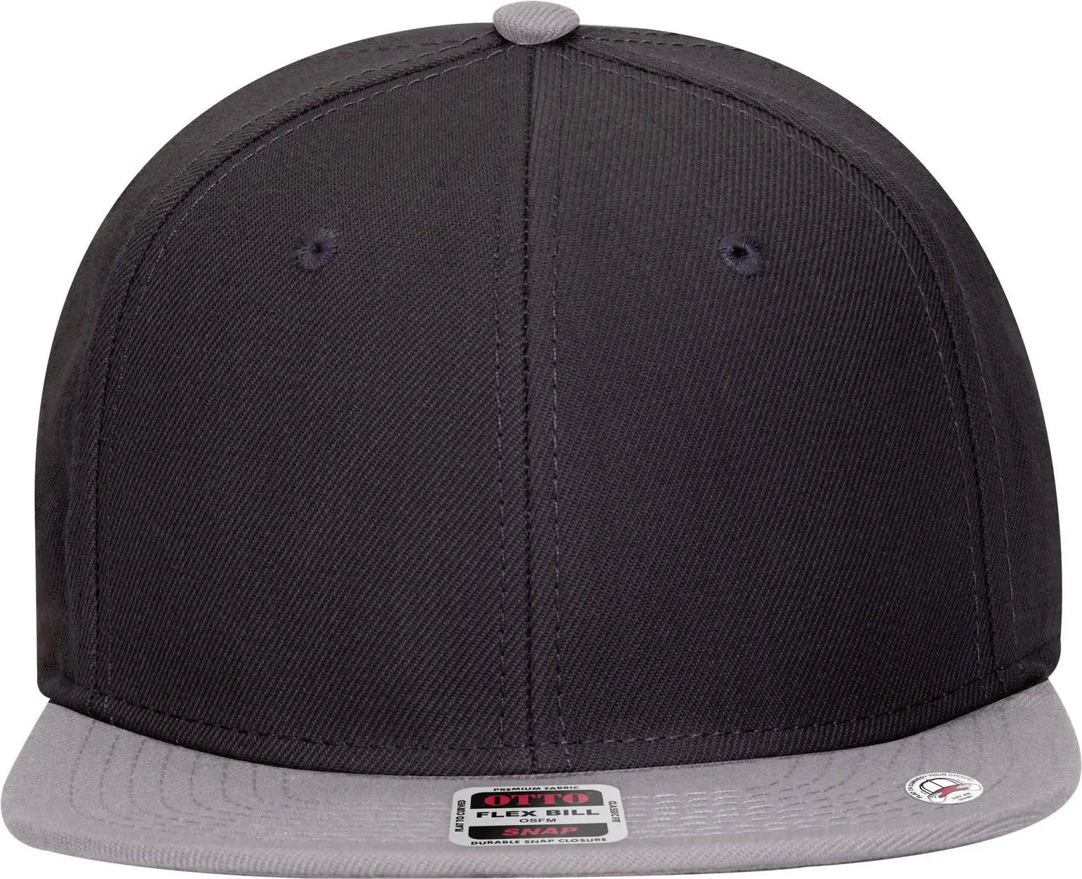 Otto 125-978 ?Otto Snap’ 6 Panel Pro Style Snapback Cap - Gry/blk/blk - 1/2’’ - 7 5/8’’