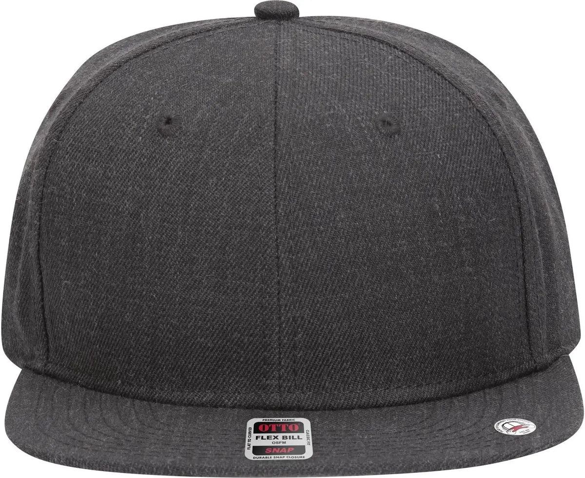 Otto 125-978 ?Otto Snap’ 6 Panel Pro Style Snapback Cap - Heath. Black - 1/2’’ - 7 5/8’’