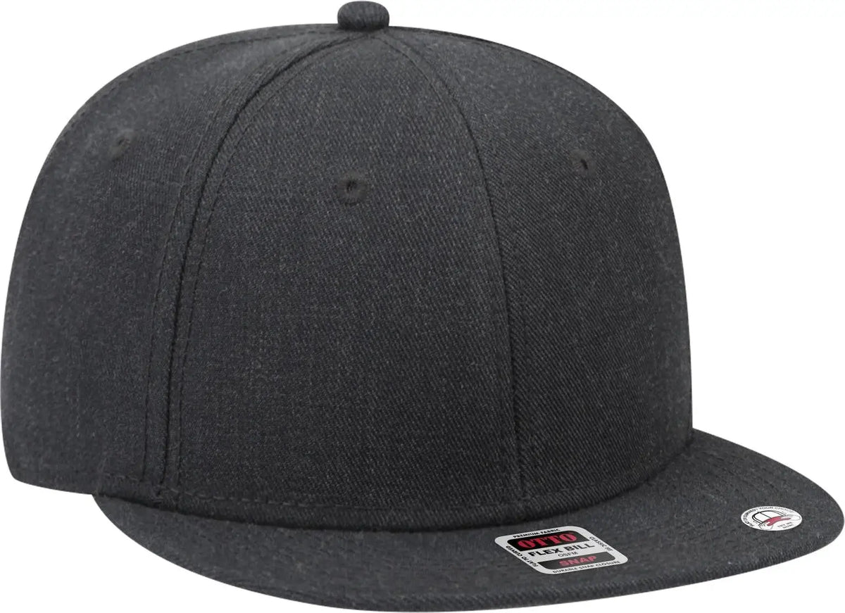 Otto 125-978 ?Otto Snap’ 6 Panel Pro Style Snapback Cap - Heath. Black - 1/2’’ - 7 5/8’’