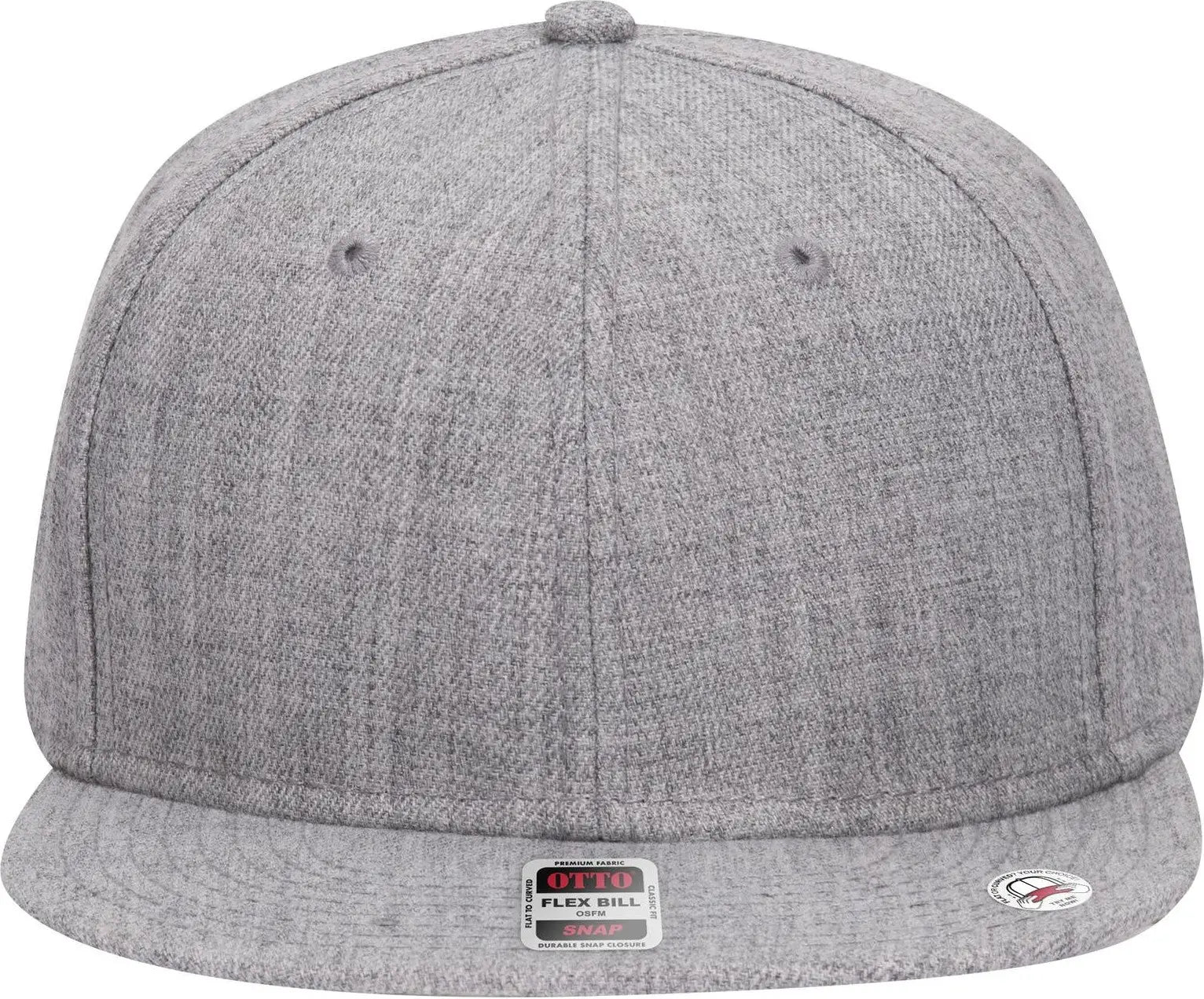 Otto 125-978 ?Otto Snap’ 6 Panel Pro Style Snapback Cap - Heath. Gray - 1/2’’ - 7 5/8’’