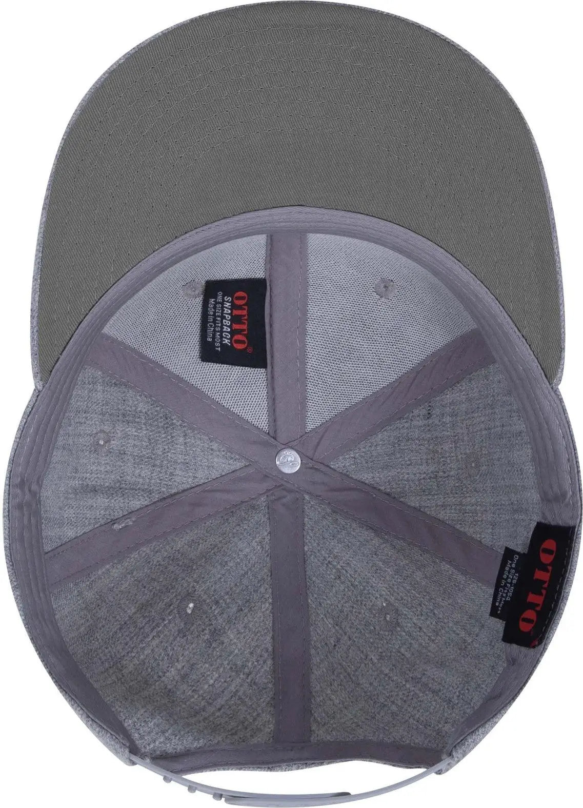 Otto 125-978 ?Otto Snap’ 6 Panel Pro Style Snapback Cap - Heath. Gray - 1/2’’ - 7 5/8’’