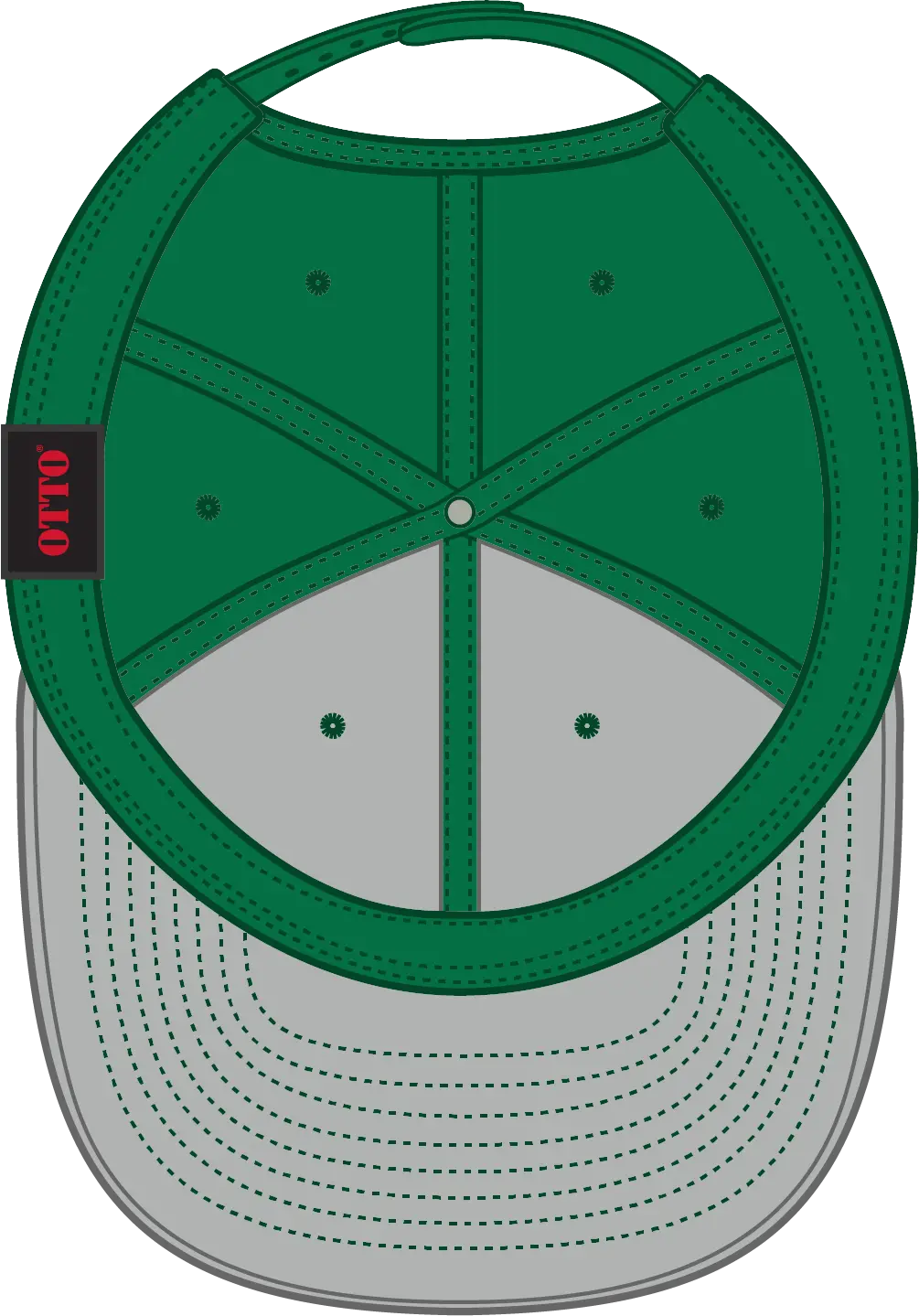 Otto 125-978 ?Otto Snap’ 6 Panel Pro Style Snapback Cap - Kelly