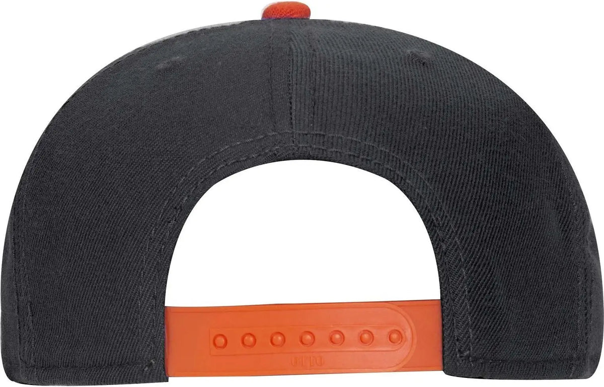 Otto 125-978 ?Otto Snap’ 6 Panel Pro Style Snapback Cap - Org/blk/blk - 1/2’’ - 7 5/8’’