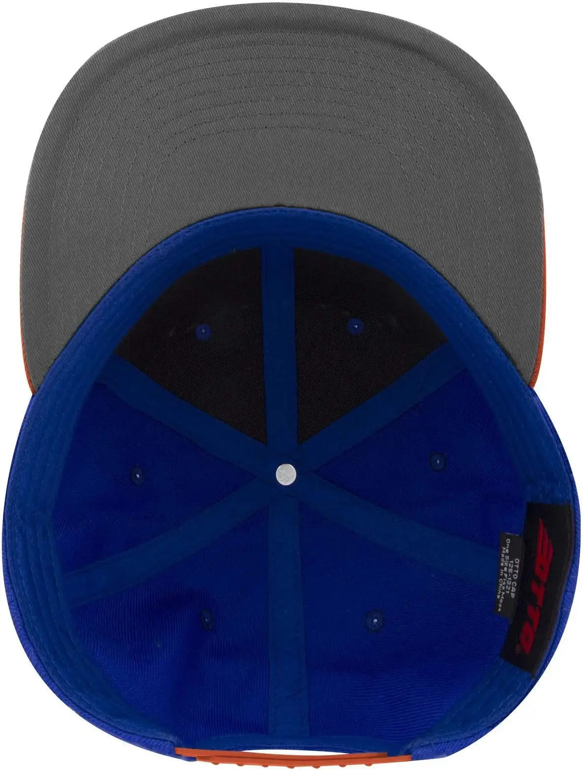 Otto 125-978 ?Otto Snap’ 6 Panel Pro Style Snapback Cap - Org/ryl/ryl - 1/2’’ - 7 5/8’’