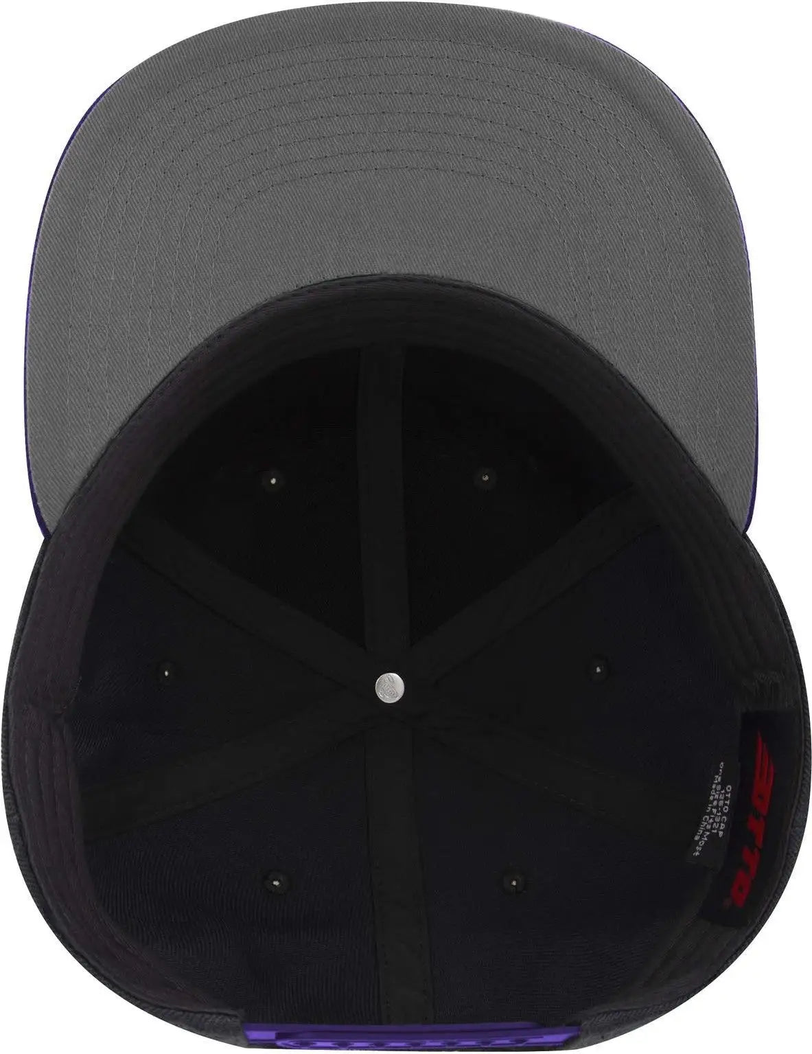Otto 125-978 ?Otto Snap’ 6 Panel Pro Style Snapback Cap - Pur/blk/blk - 1/2’’ - 7 5/8’’