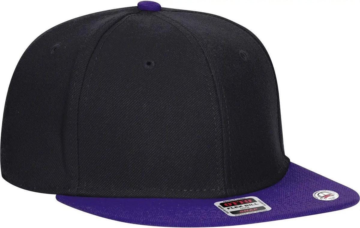 Otto 125-978 ?Otto Snap’ 6 Panel Pro Style Snapback Cap - Pur/blk/blk - 1/2’’ - 7 5/8’’