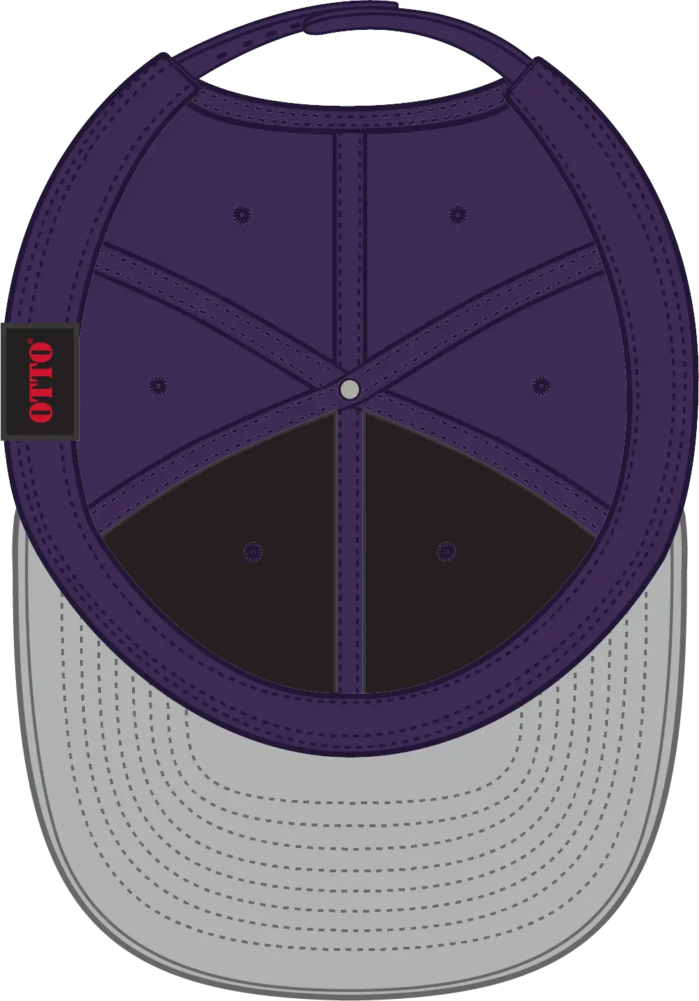 Otto 125-978 ?Otto Snap’ 6 Panel Pro Style Snapback Cap - Purple - 1/2’’ - 7 5/8’’