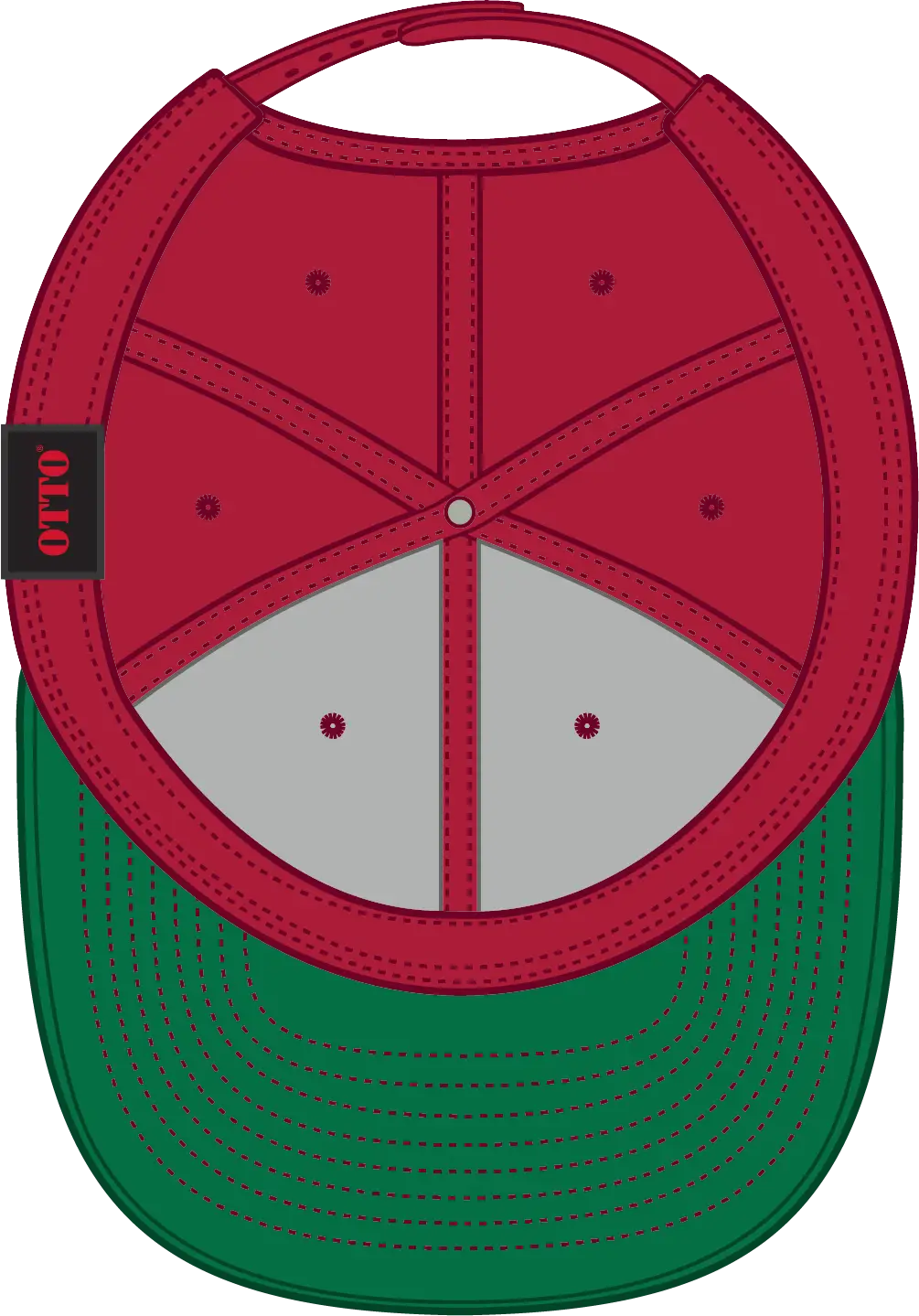 Otto 125-978 ?Otto Snap’ 6 Panel Pro Style Snapback Cap - Red - 1/2’’ - 7 5/8’’