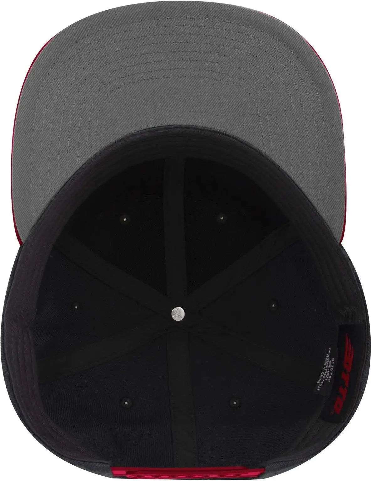 Otto 125-978 ?Otto Snap’ 6 Panel Pro Style Snapback Cap - Red/blk/blk - 1/2’’ - 7 5/8’’