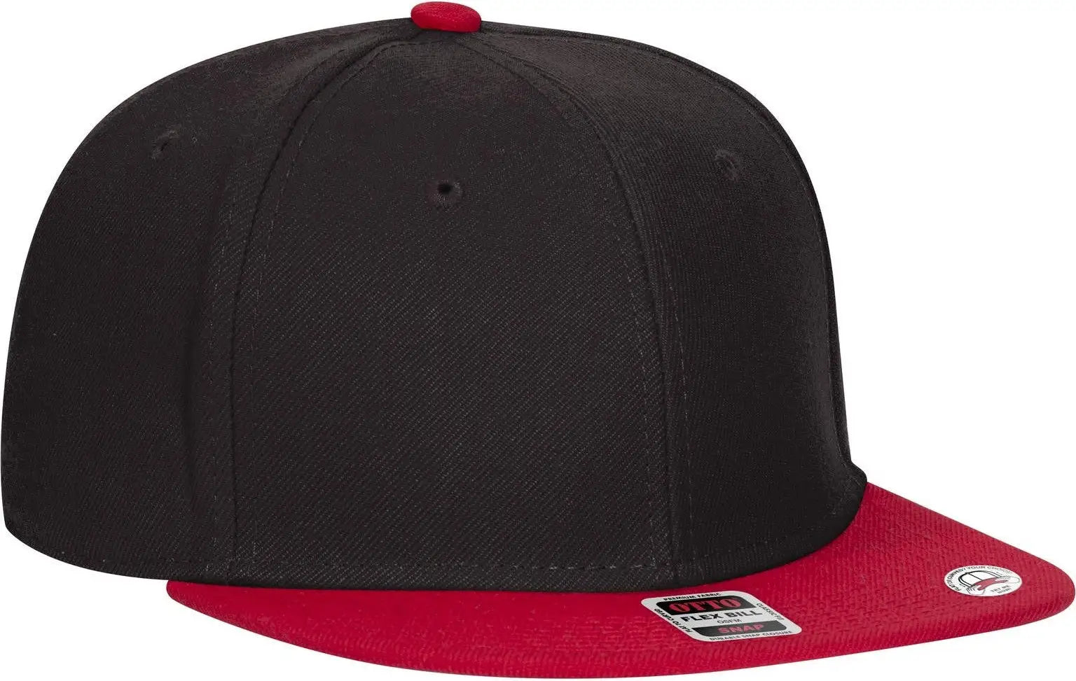 Otto 125-978 ?Otto Snap’ 6 Panel Pro Style Snapback Cap - Red/blk/blk - 1/2’’ - 7 5/8’’
