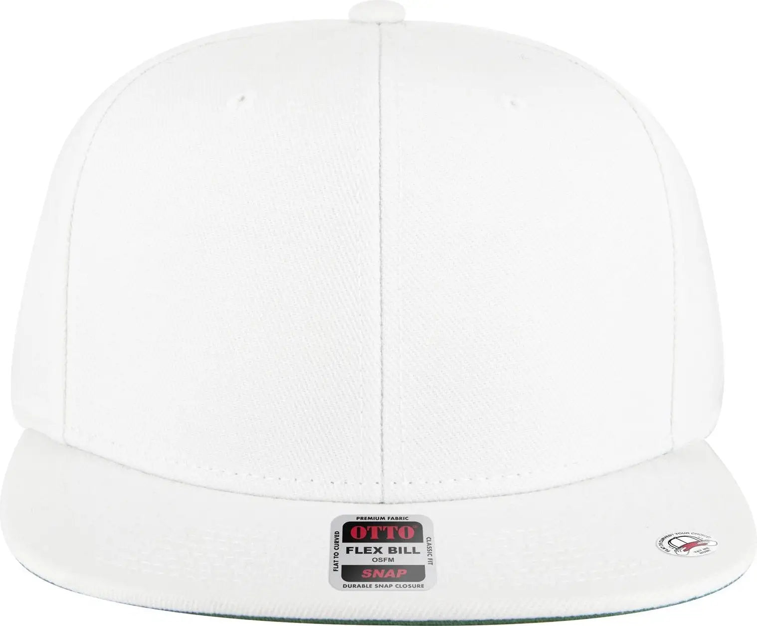 Otto 125-978 ?Otto Snap’ 6 Panel Pro Style Snapback Cap - White - 1/2’’ - 7 5/8’’