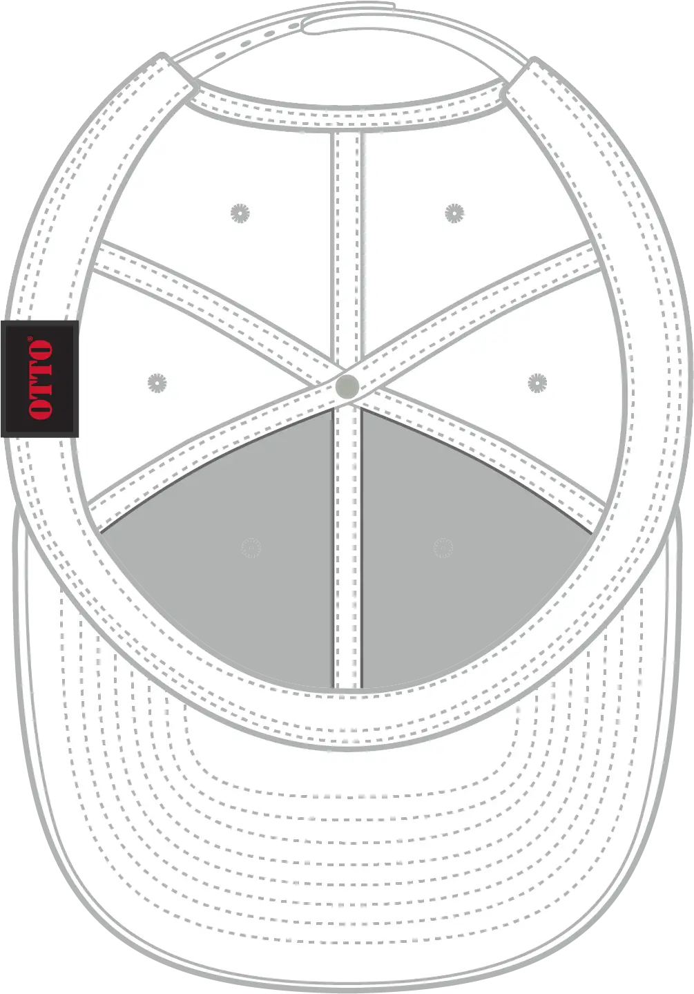 Otto 125-978 ?Otto Snap’ 6 Panel Pro Style Snapback Cap - White - 1/2’’ - 7 5/8’’