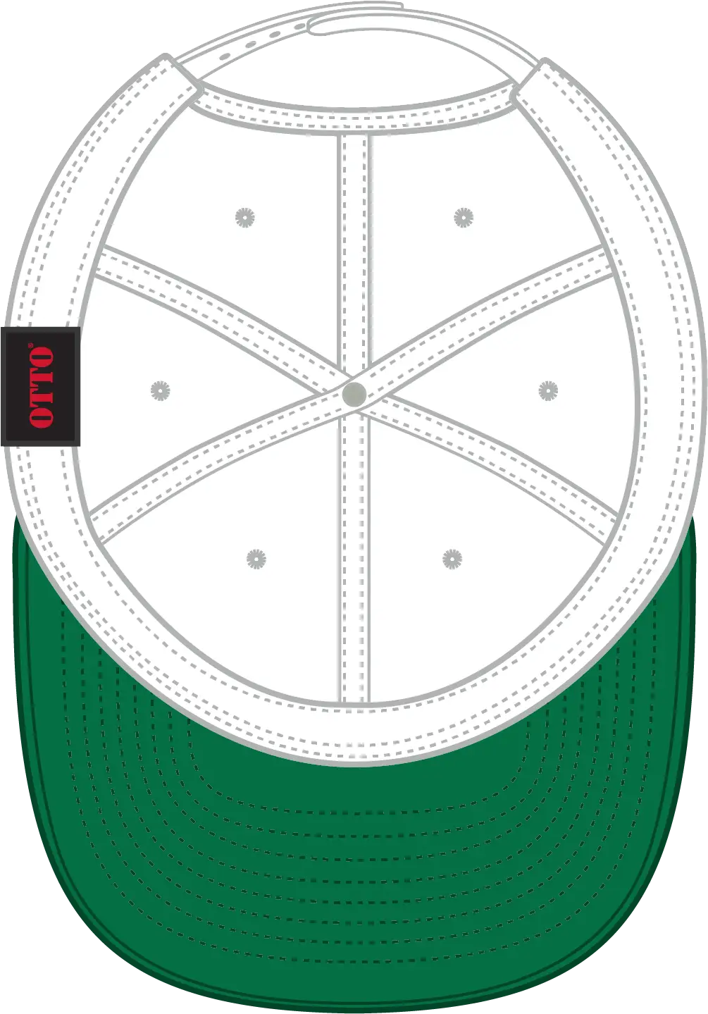 Otto 125-978 ?Otto Snap’ 6 Panel Pro Style Snapback Cap - White - 1/2’’ - 7 5/8’’