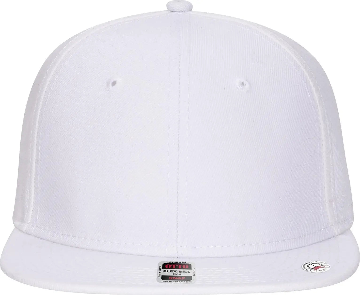 Otto 125-978 ?Otto Snap’ 6 Panel Pro Style Snapback Cap - White - 1/2’’ - 7 5/8’’