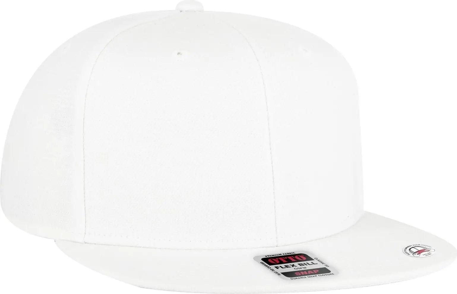 Otto 125-978 ?Otto Snap’ 6 Panel Pro Style Snapback Cap - Wht - 1/2’’ - 7 5/8’’