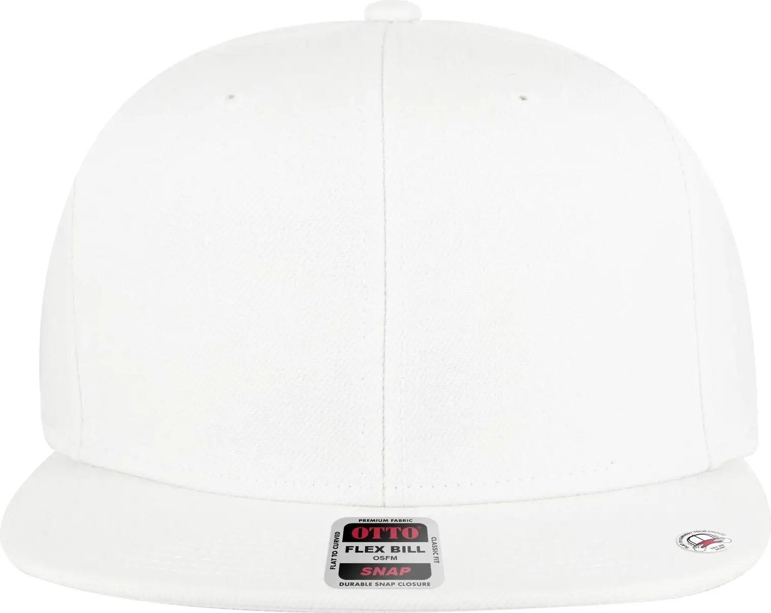 Otto 125-978 ?Otto Snap’ 6 Panel Pro Style Snapback Cap - Wht - 1/2’’ - 7 5/8’’