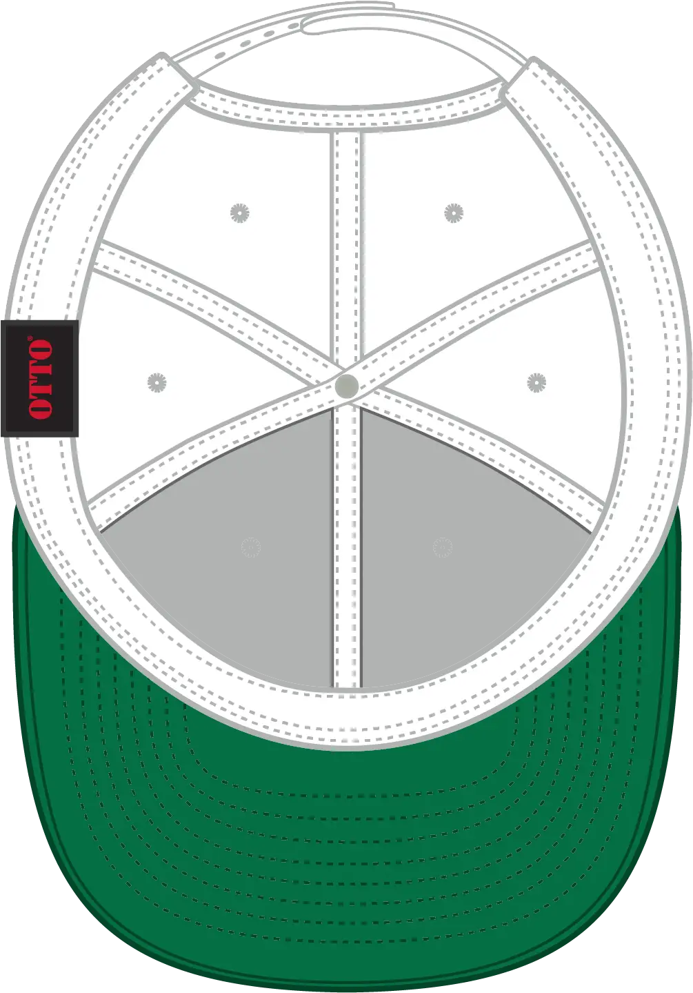 Otto 125-978 ?Otto Snap’ 6 Panel Pro Style Snapback Cap - Wht - 1/2’’ - 7 5/8’’