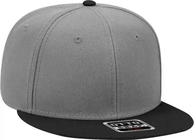 Otto 125-978 Wool Blend Flat Visor Pro Style Snapback Cap - Black Gray - one Size Fits Most