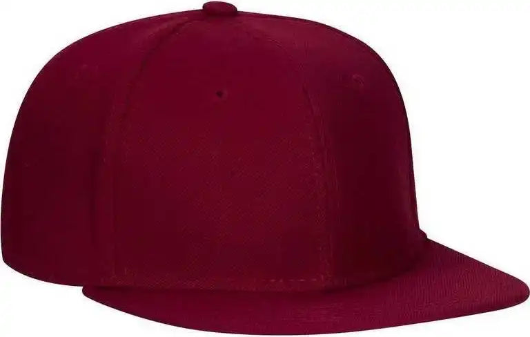 Otto 125-978 Wool Blend Flat Visor Pro Style Snapback Cap - Burgandy Maroon - one Size Fits Most