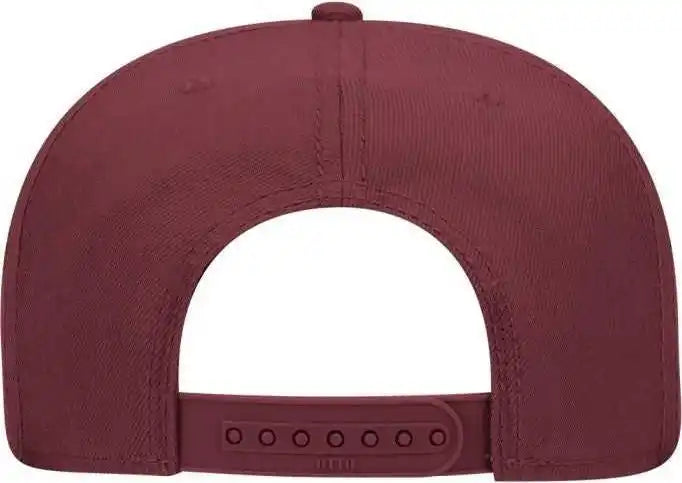 Otto 125-978 Wool Blend Flat Visor Pro Style Snapback Cap - Burgandy Maroon - one Size Fits Most