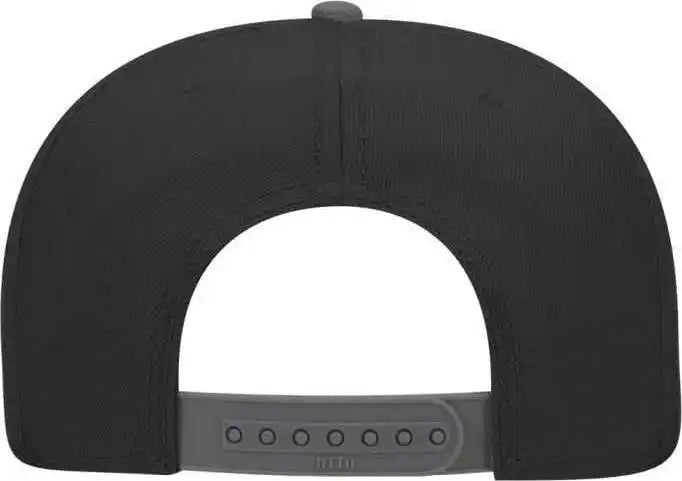 Otto 125-978 Wool Blend Flat Visor Pro Style Snapback Cap - Charcoal Gray Black - Dark / one Size Fits Most