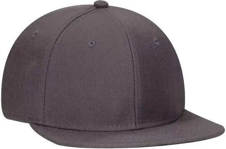 Otto 125-978 Wool Blend Flat Visor Pro Style Snapback Cap - Charcoal Gray - Dark / one Size Fits Most