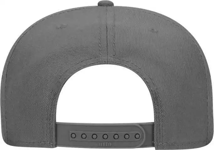 Otto 125-978 Wool Blend Flat Visor Pro Style Snapback Cap - Charcoal Gray - Dark / one Size Fits Most