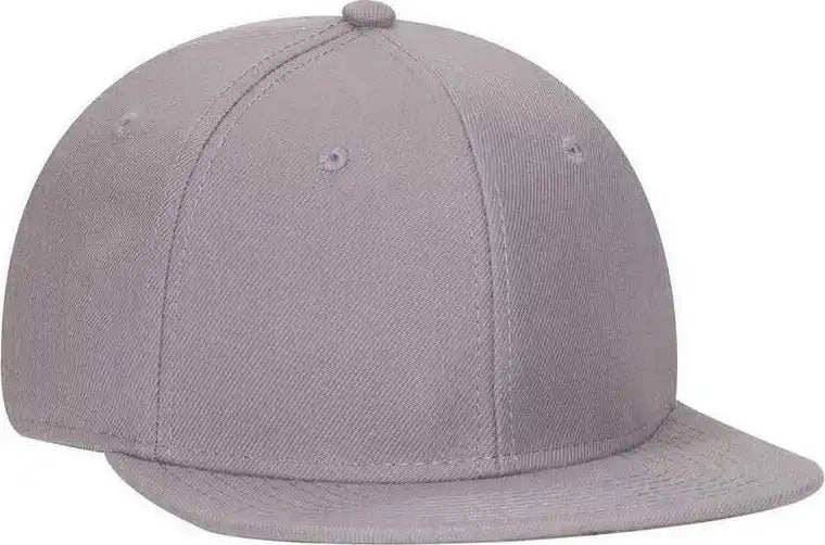 Otto 125-978 Wool Blend Flat Visor Pro Style Snapback Cap - Gray - one Size Fits Most
